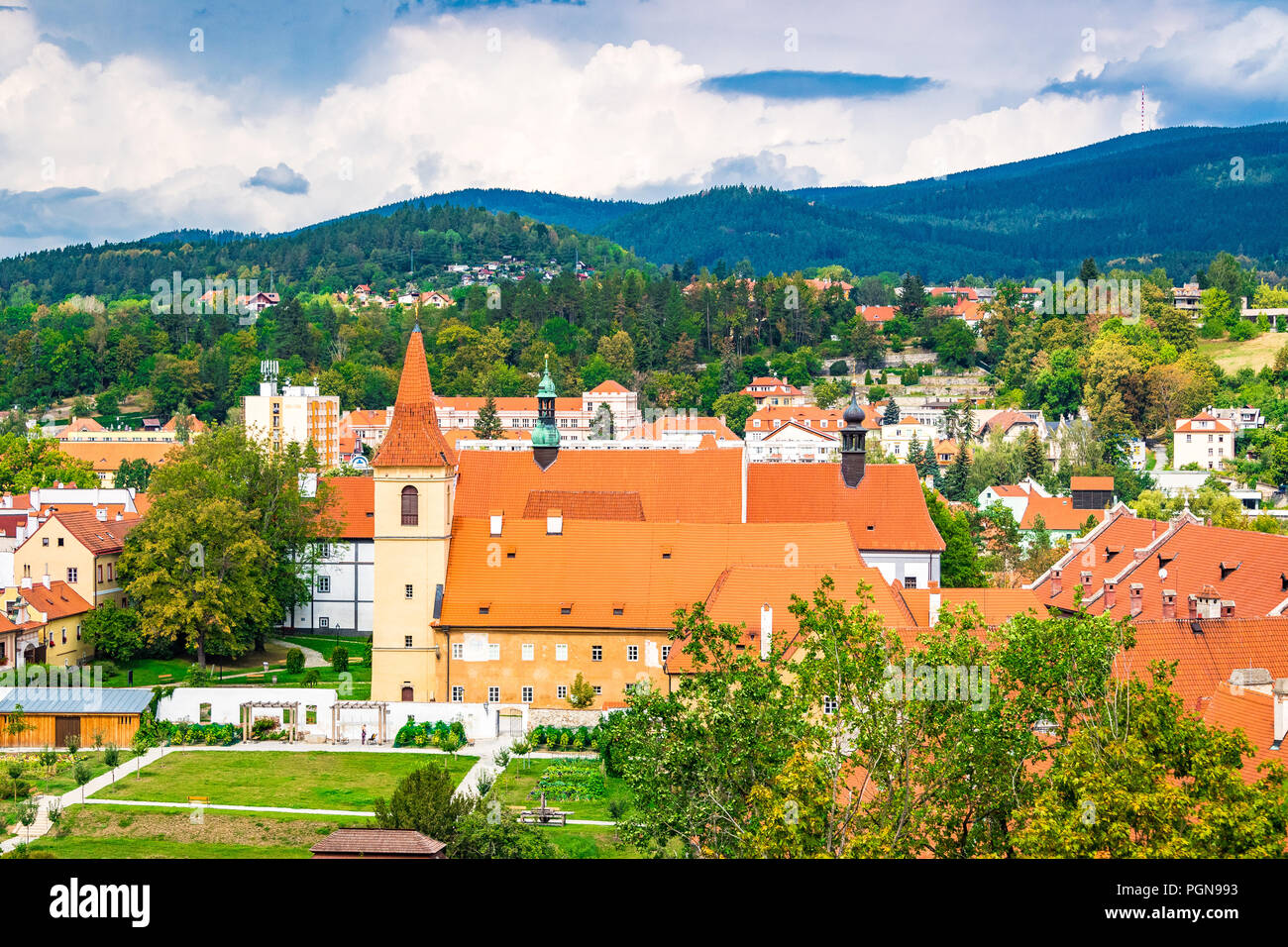 The Minorite Monastery in Český Krumlov, Czech Republic Stock Photo