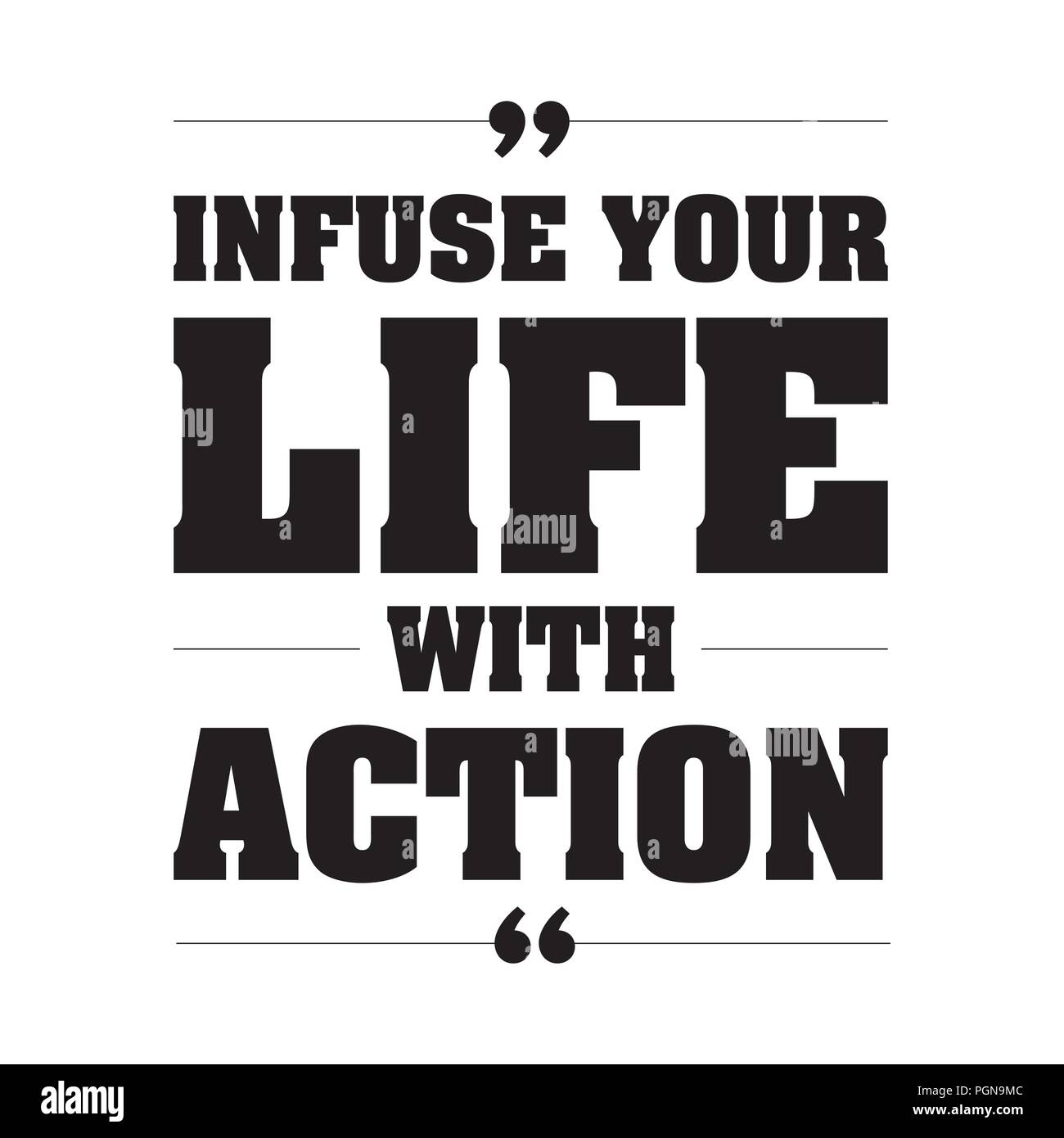 Infuse your life with action Stock Vector