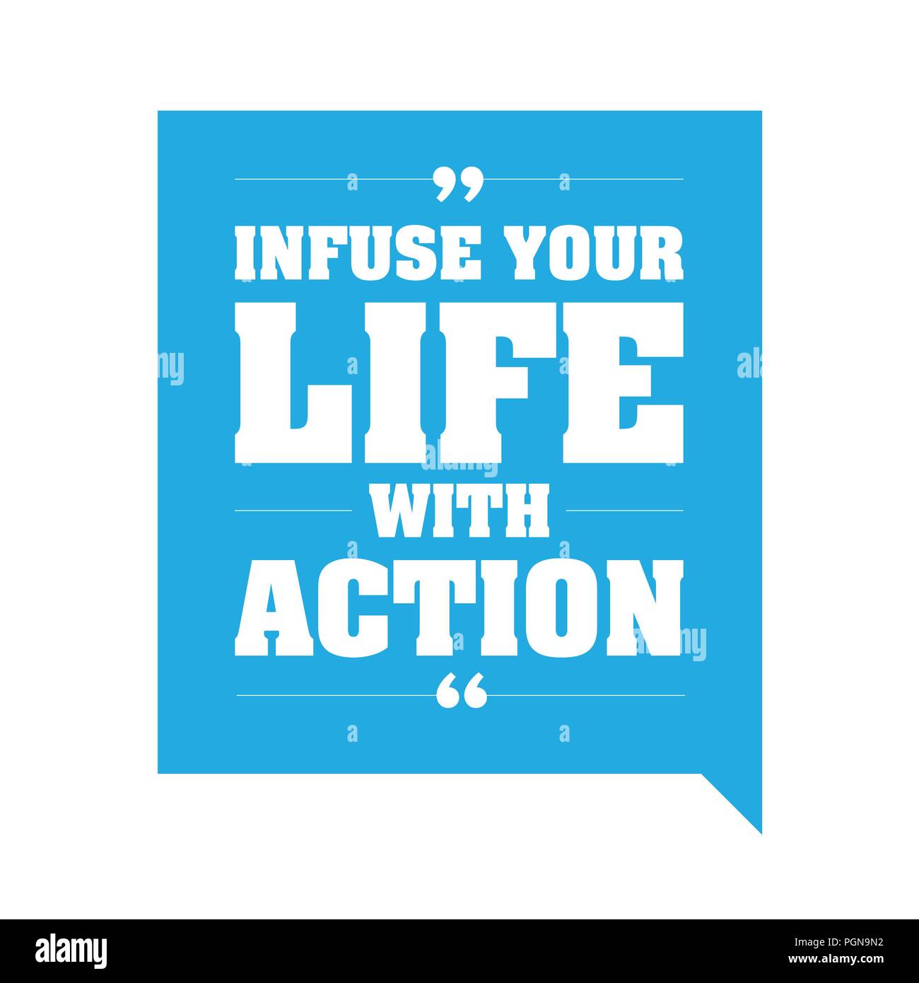 Infuse your life with action Stock Vector
