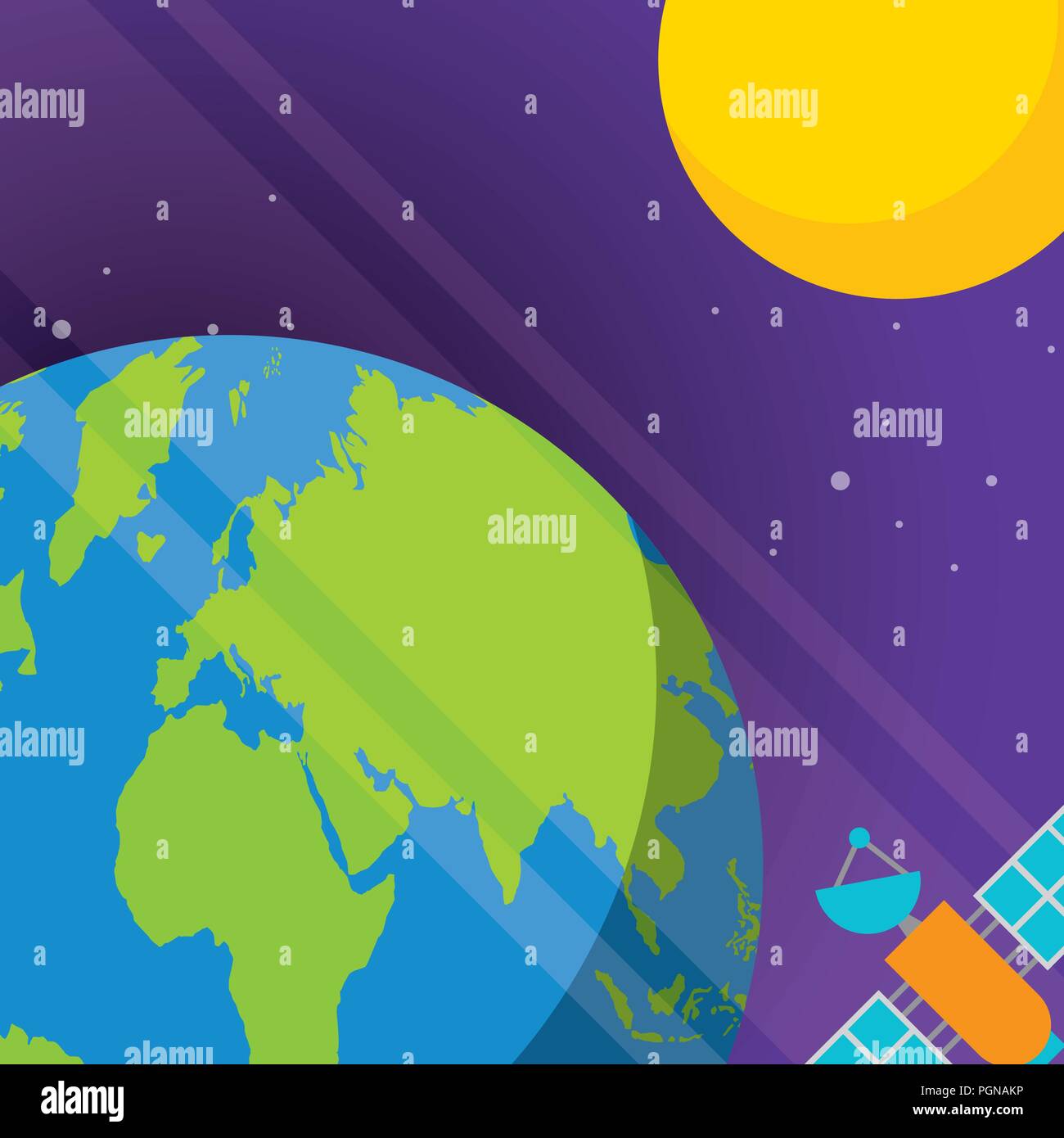 space solar system concept Stock Vector