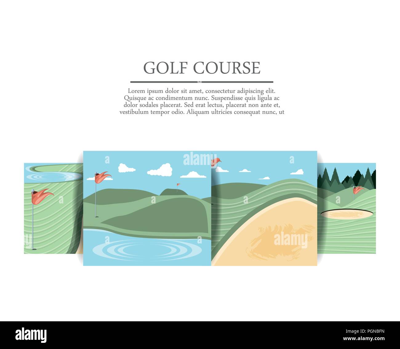 Golf hole view Stock Vector Images - Alamy