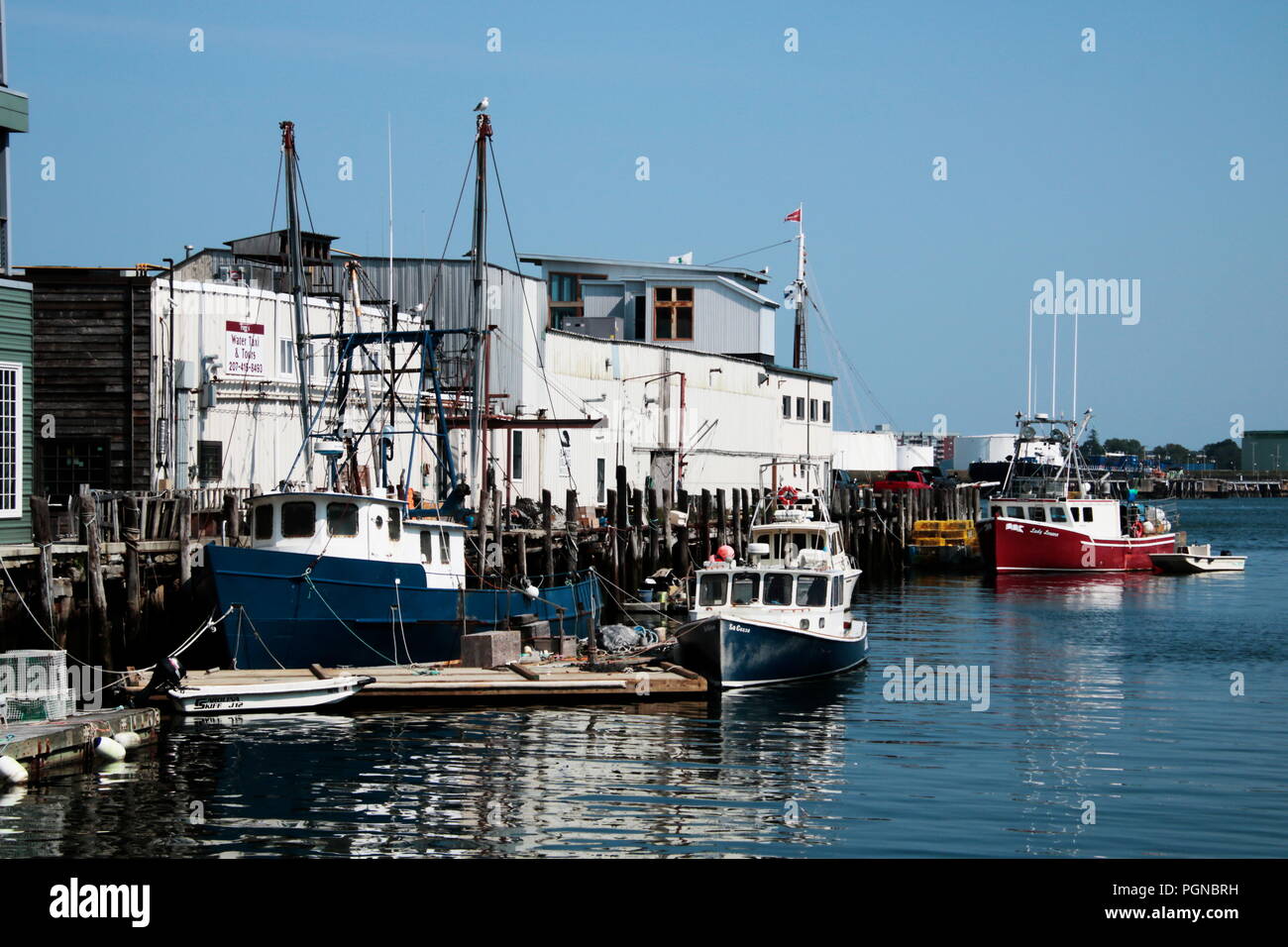 Lobster Boats at the Dock Stock Photo Alamy