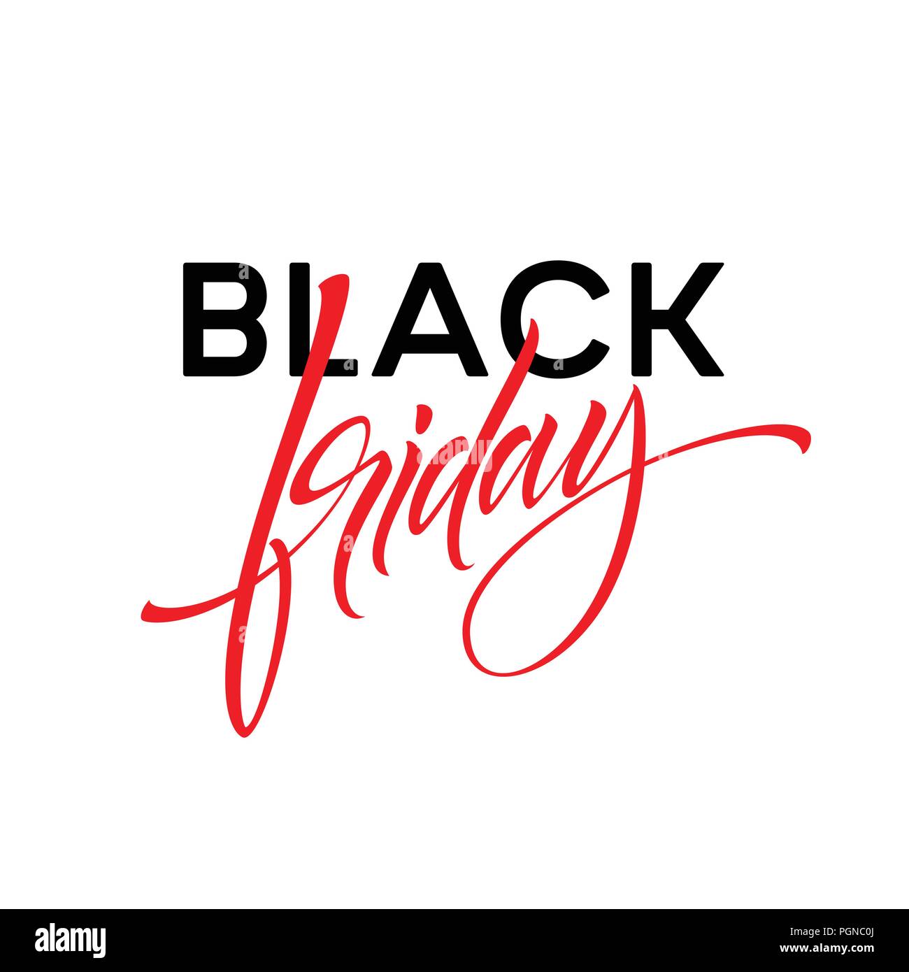 Black Friday Lettering design for advertising, banners, leaflets and flyers. Vector illustration Stock Vector