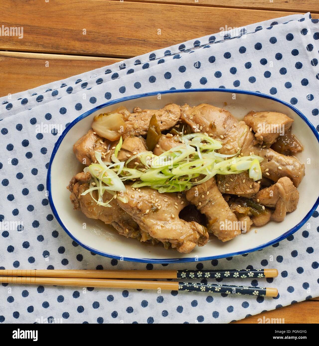 Asian food Stewed chicken with soy sauce Stock Photo Alamy