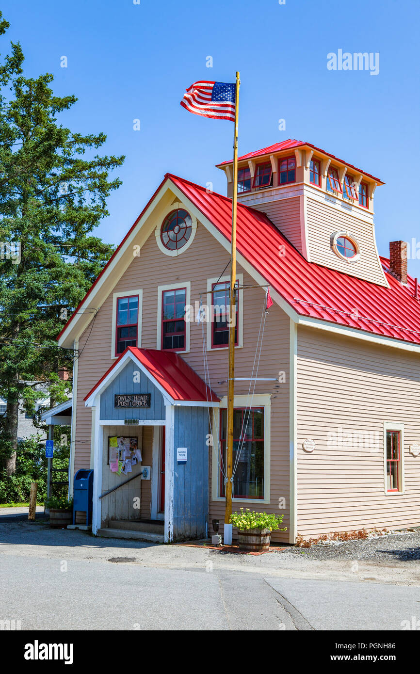 Post Off ice at Owl's Head, Maine Stock Photo Alamy