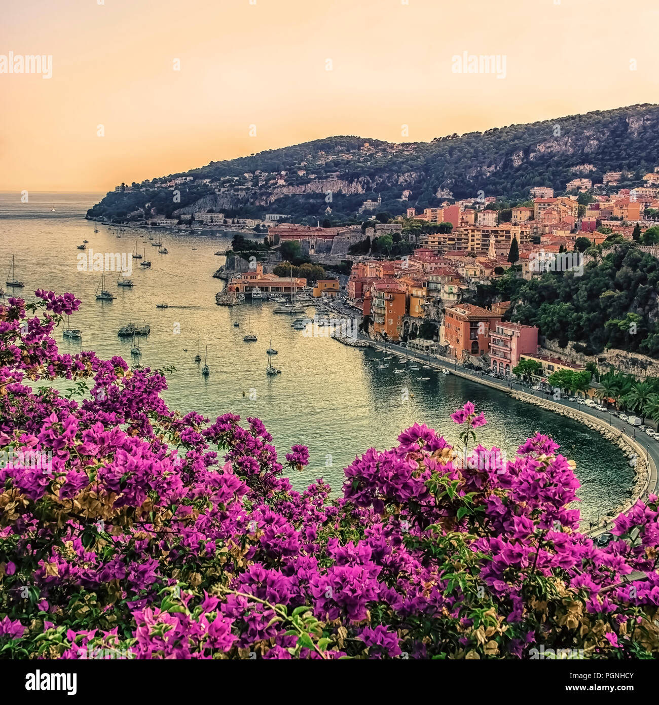 Villefranche-Sur-Mer on the French Riviera Stock Photo