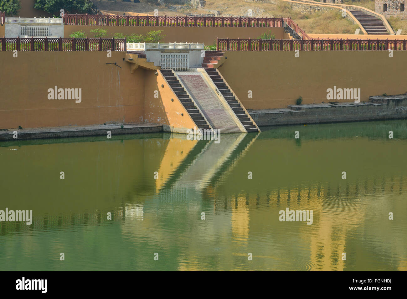 Jaipur india amer fort stairs hi-res stock photography and images - Alamy