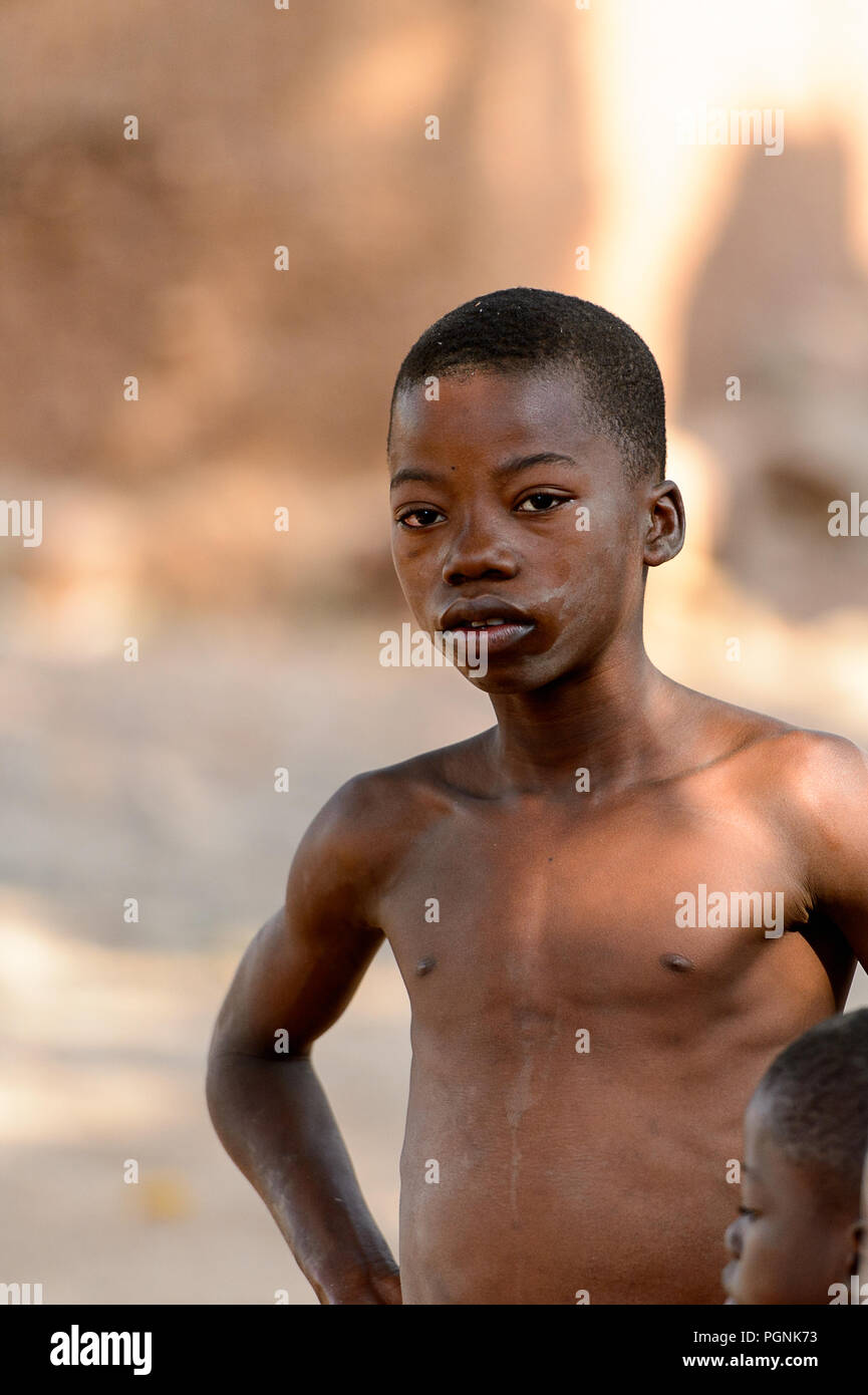 KARA REG., TOGO - JAN 14, 2017: Unidentified Konkomba little boy with big  lips looks ahead in the village. Konkombas are ethnic group of Togo Stock  Photo - Alamy