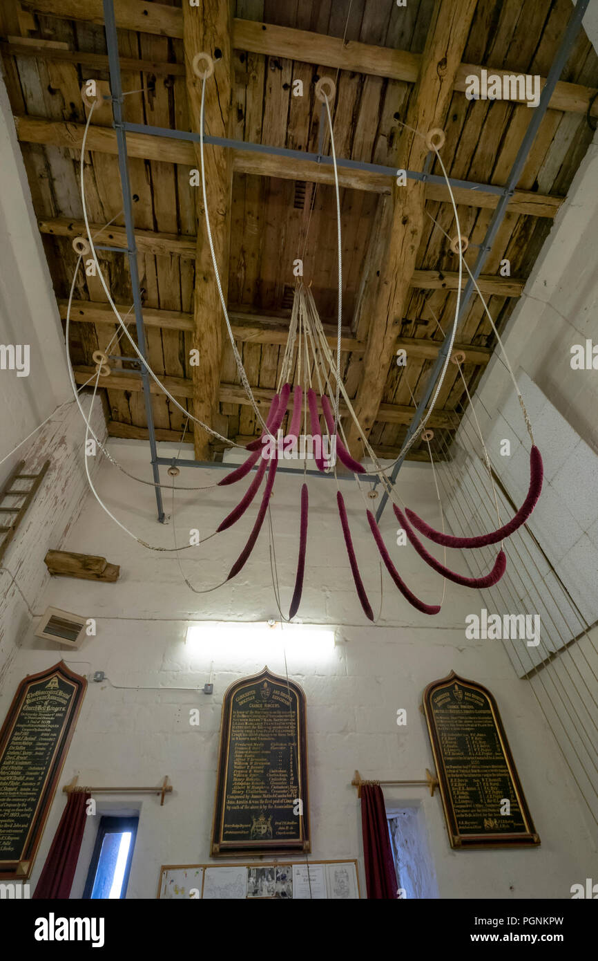 Church bell ropes ringing hi-res stock photography and images - Alamy