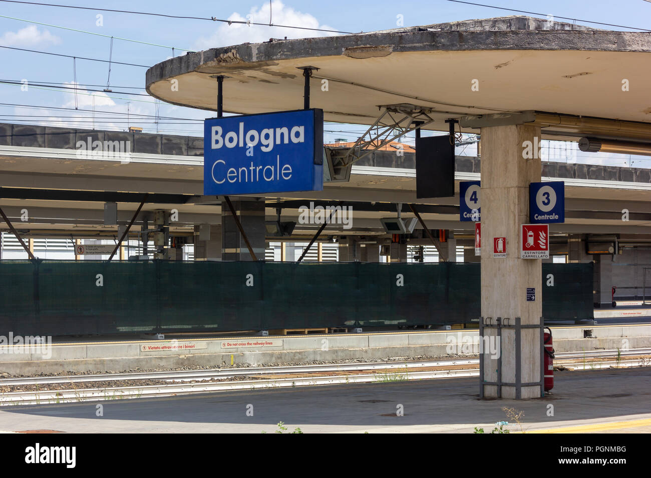 Bologna central train station railway hires stock photography and