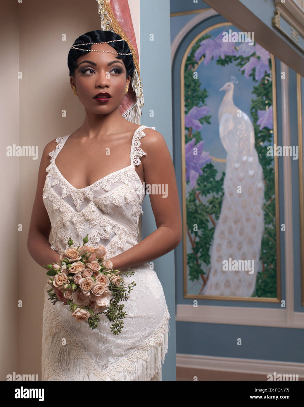 BRIDAL GOWN Stock Photo