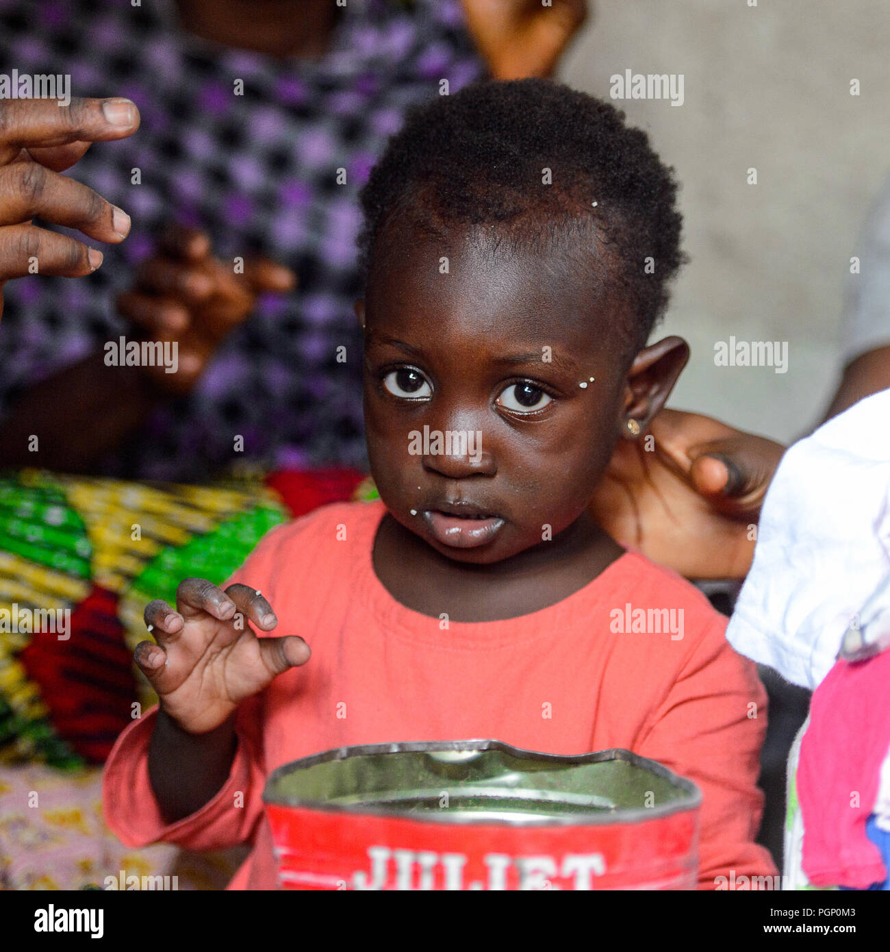 Kumasi Ghana Jan 15 2017 Unidentified Ghanaian Little Boy In