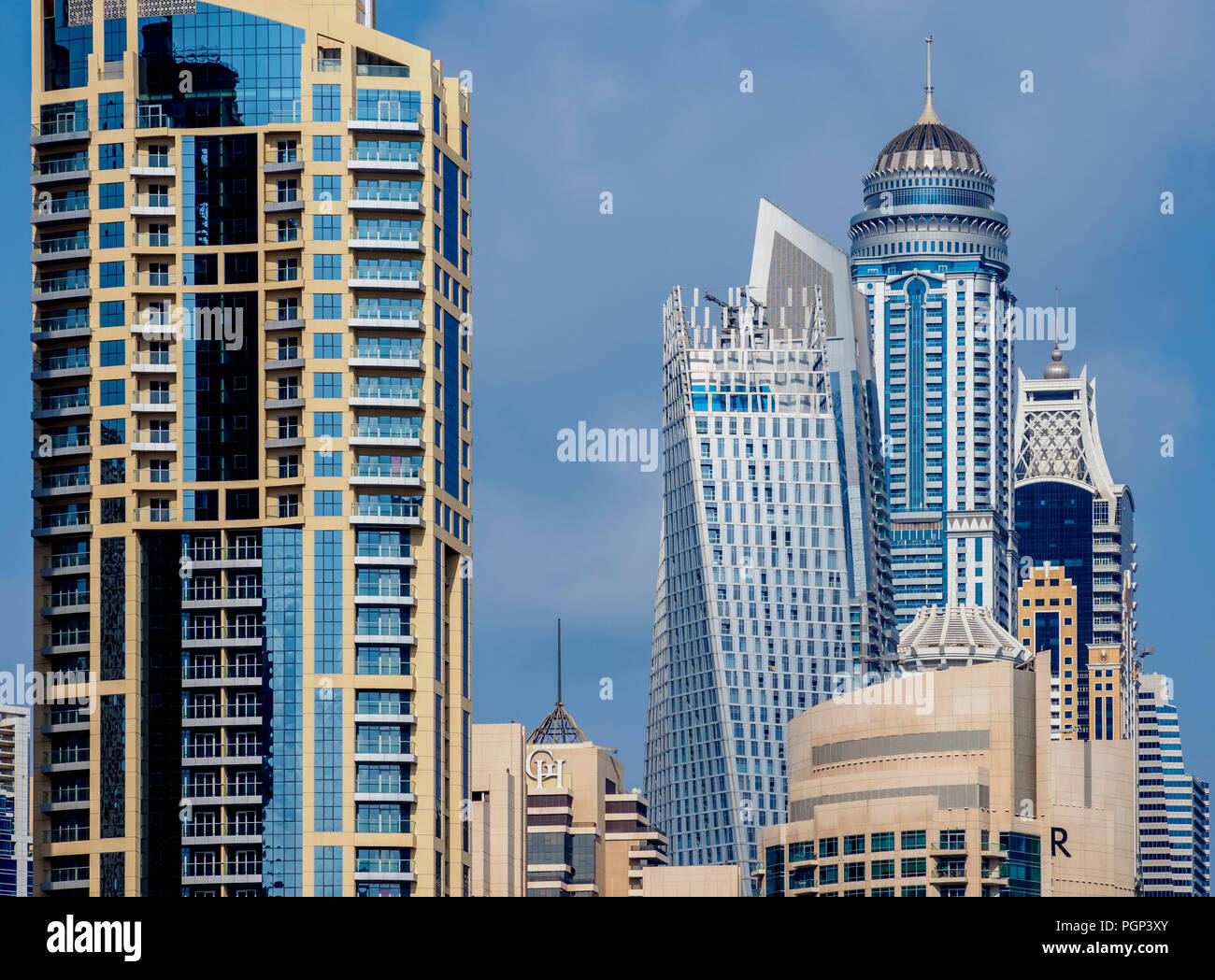 Dubai Marina, Dubai, United Arab Emirates Stock Photo