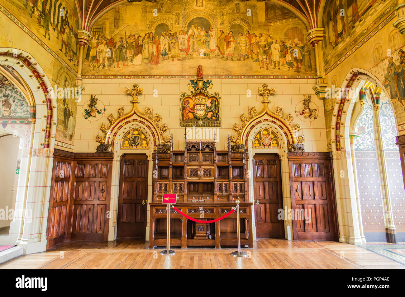The Banqueting Hall in Cardiff Castle (Castell Caerdydd), Cardiff