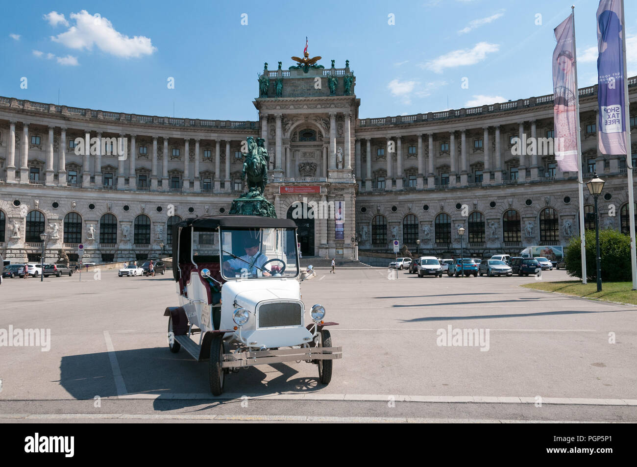 Tourist transport waiting for clients at Neue Burg, Vienna, Austria Stock Photo