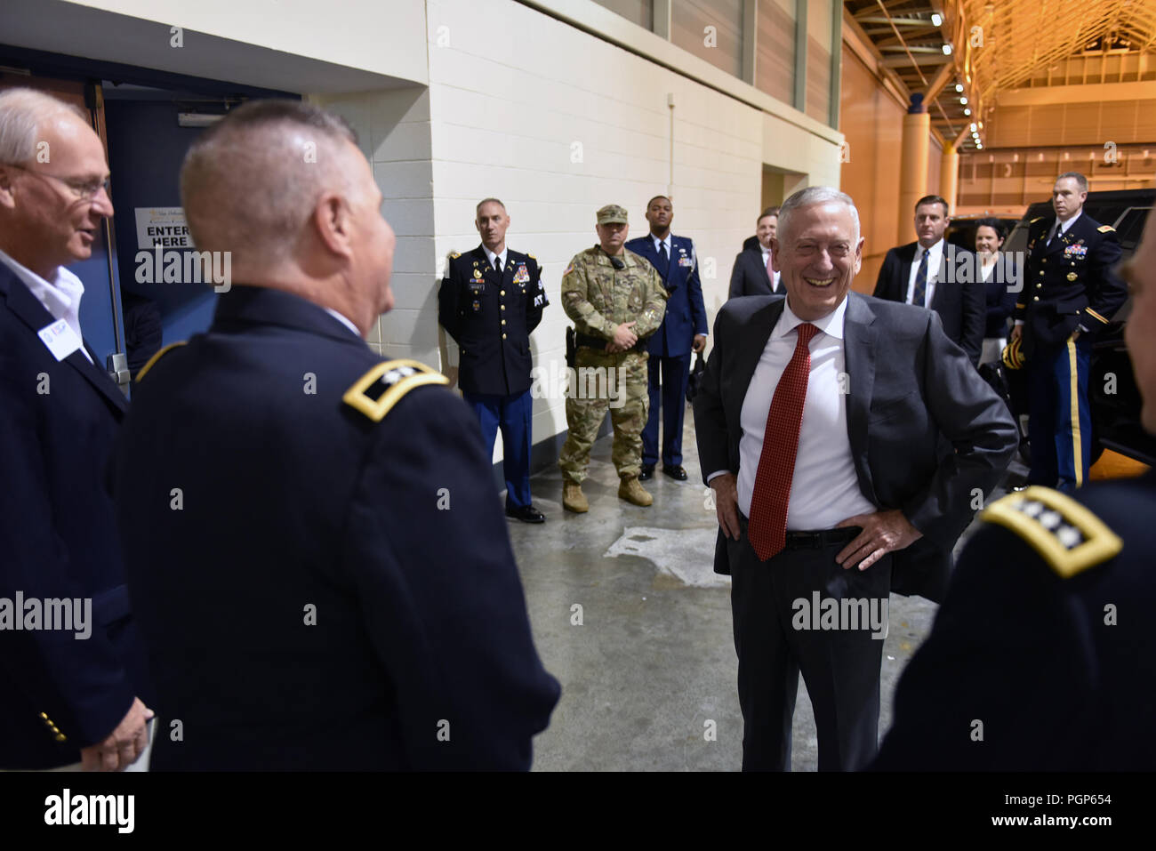 Secretary of Defense James Mattis arrives at the National Guard Association of the United States 140th General Conference, New Orleans, Louisiana, Aug. 25, 2018. (U.S. Army National Guard photo by Sgt. 1st Class Jim Greenhill) Stock Photo