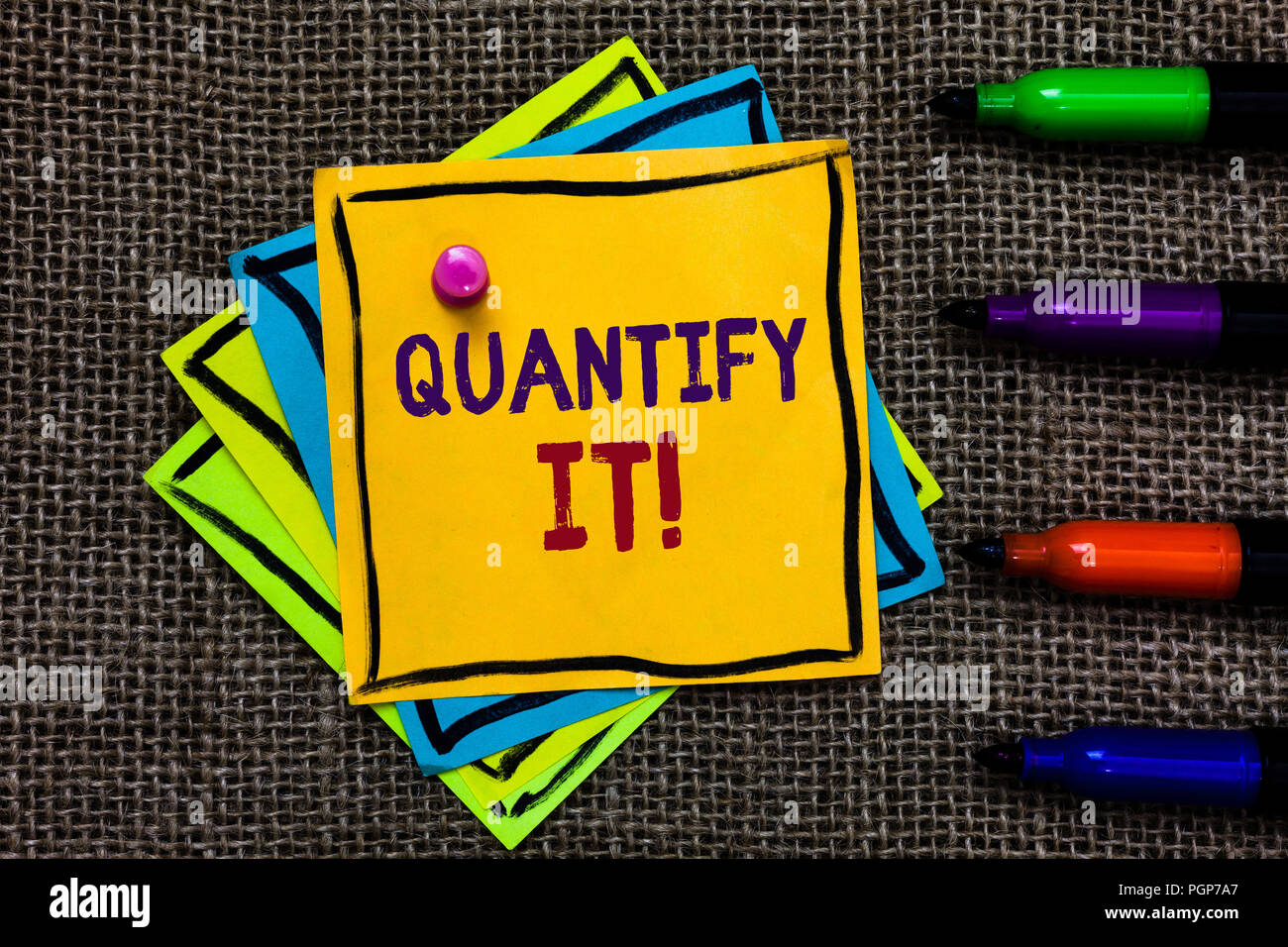 Word writing text Quantify It. Business concept for Measure the size or ...