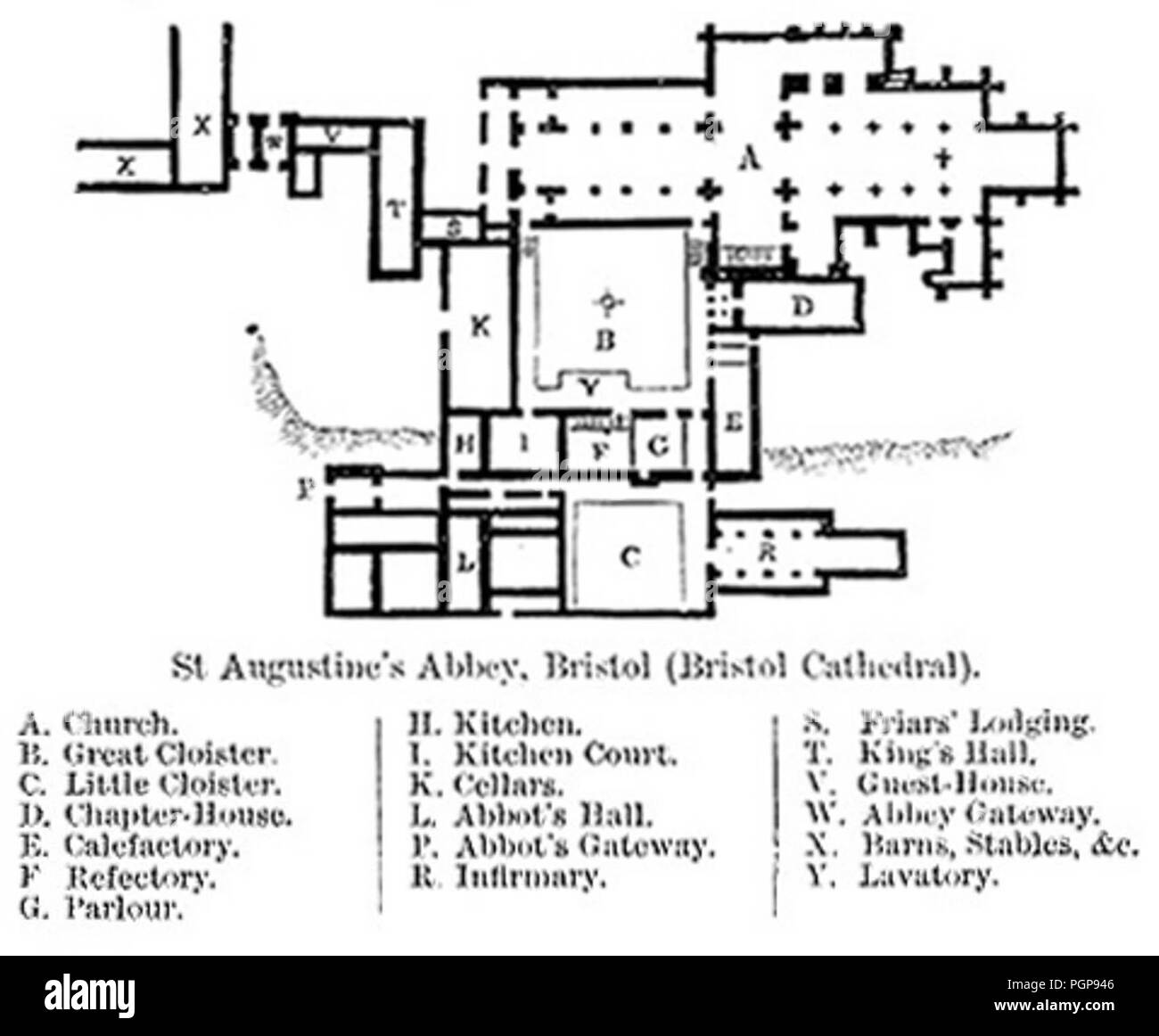 Plan Of Bristol Cathedral Published In Encyclopaedia Britannica 1902 Stock Photo Alamy