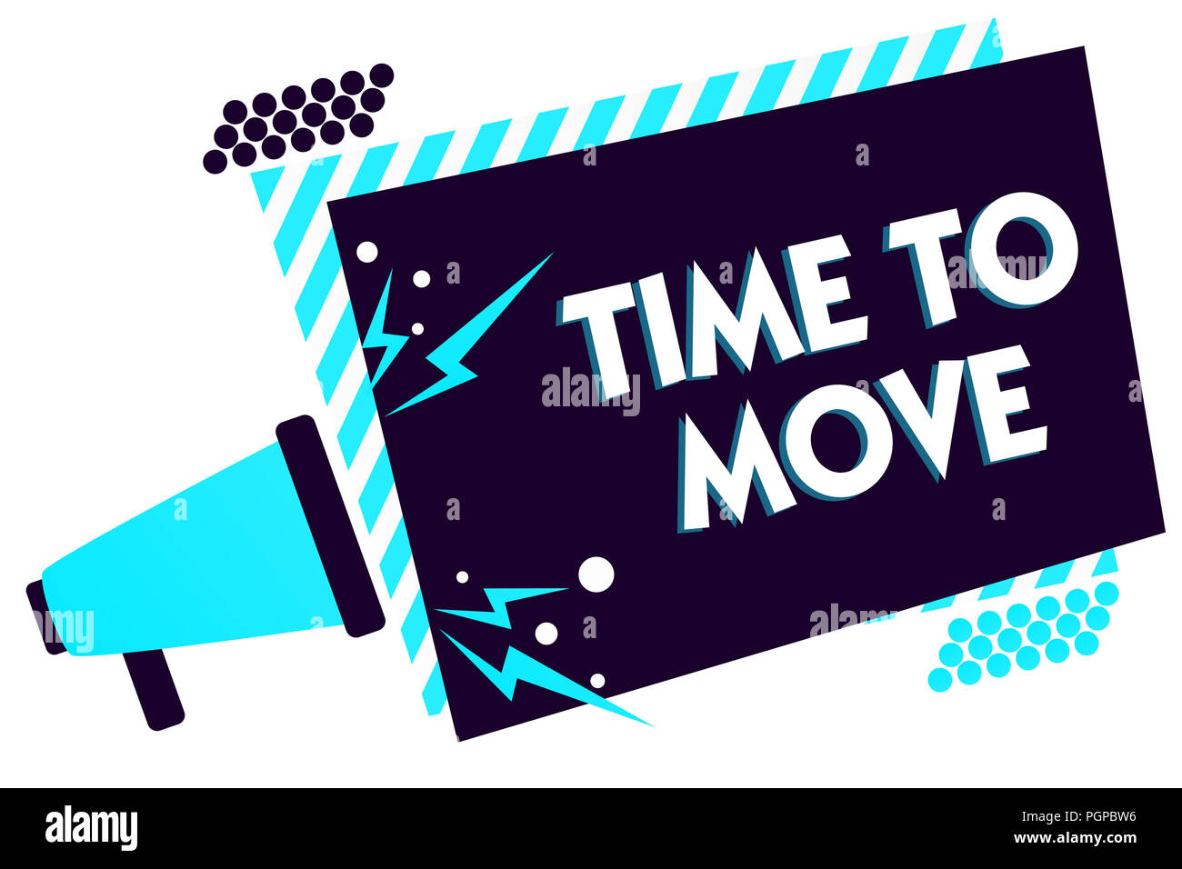 Move Time. Sign Handwriting text Time To Move. Concept meaning Best period to transfer ...