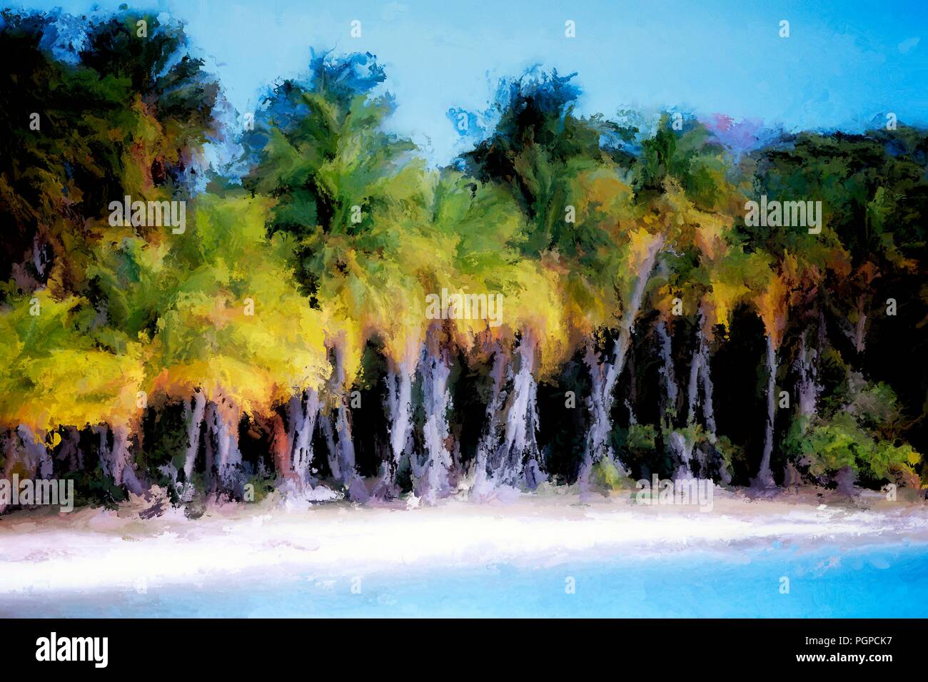 Digital Painting of a Landscape Stock Photo - Alamy