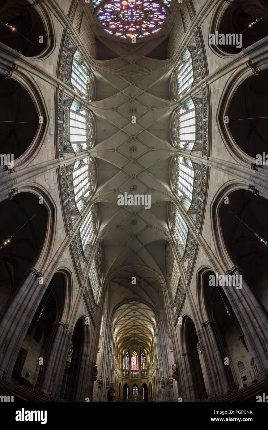 Interior of St. Vitus Cathedral, Prague, Czech Republic Stock Photo - Alamy