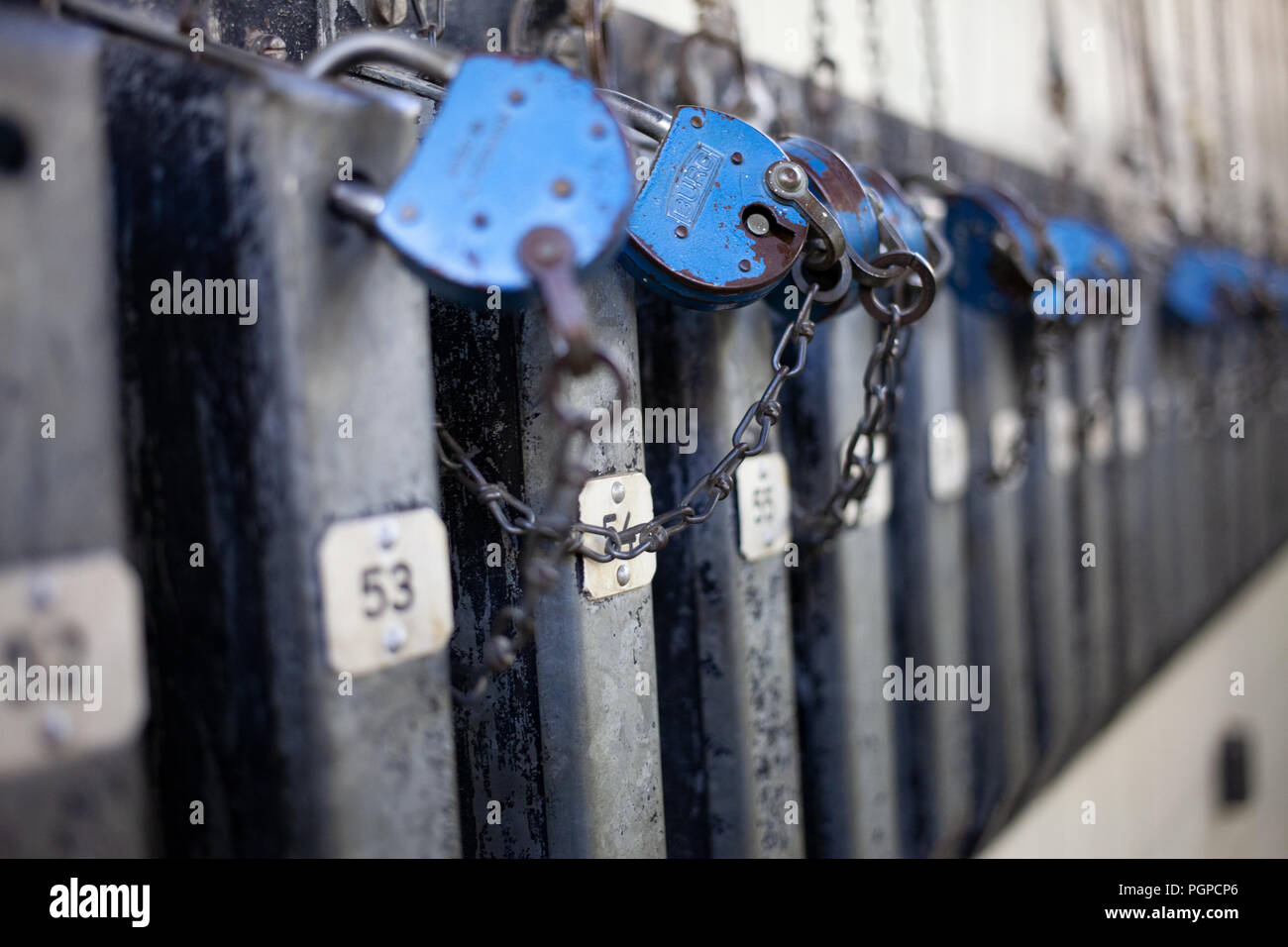 locks in line Stock Photo - Alamy