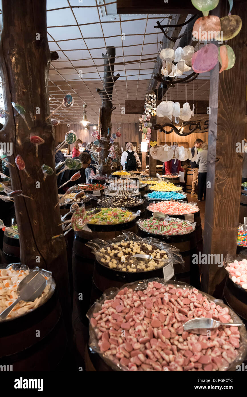 The famous candy store's in the center of Prague, Czech Republic Stock