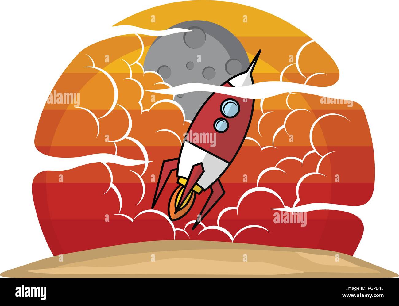 space rocket shuttle launch vector art Stock Vector Image & Art - Alamy