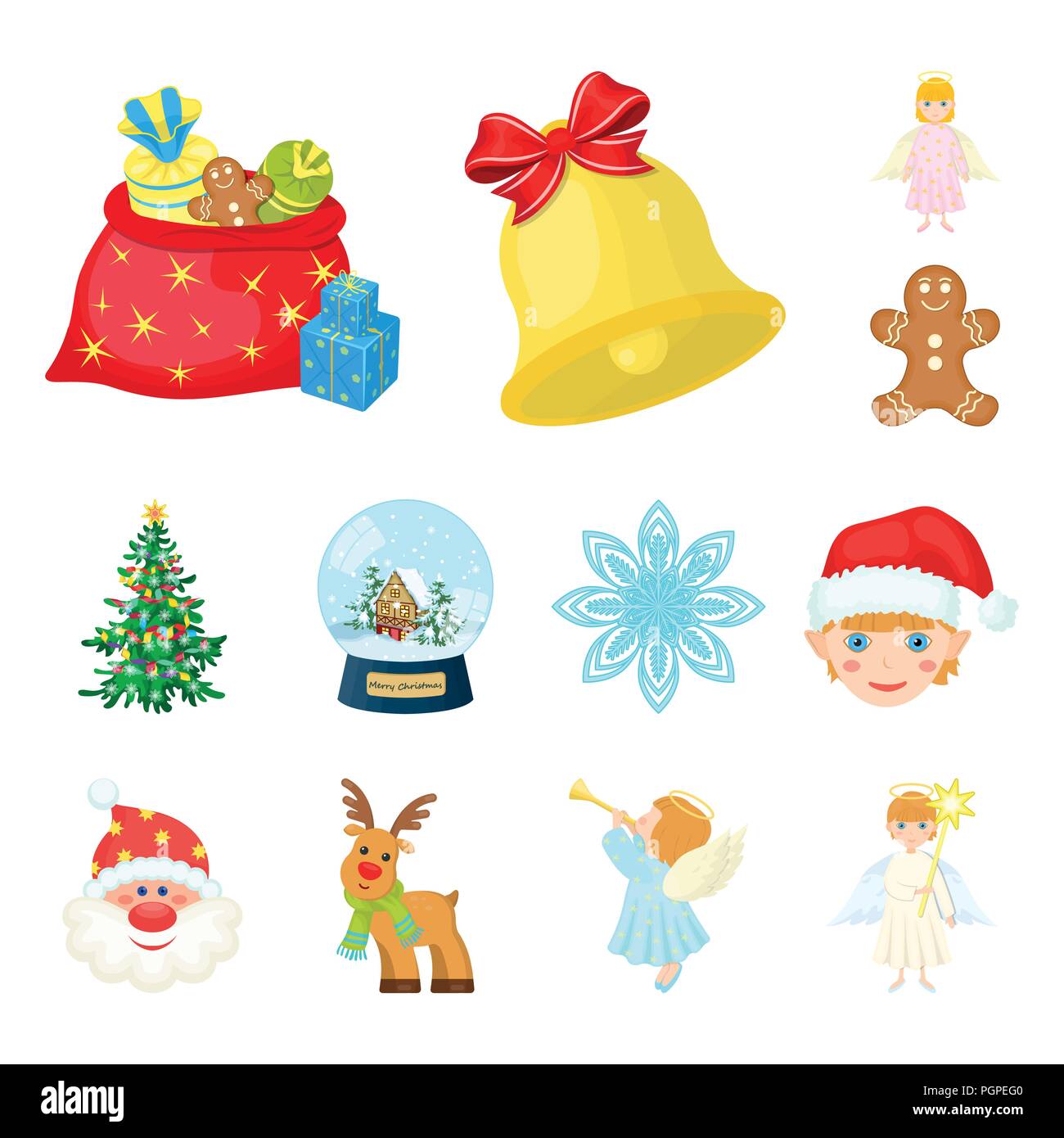 Christmas accessories collection set Royalty Free Vector