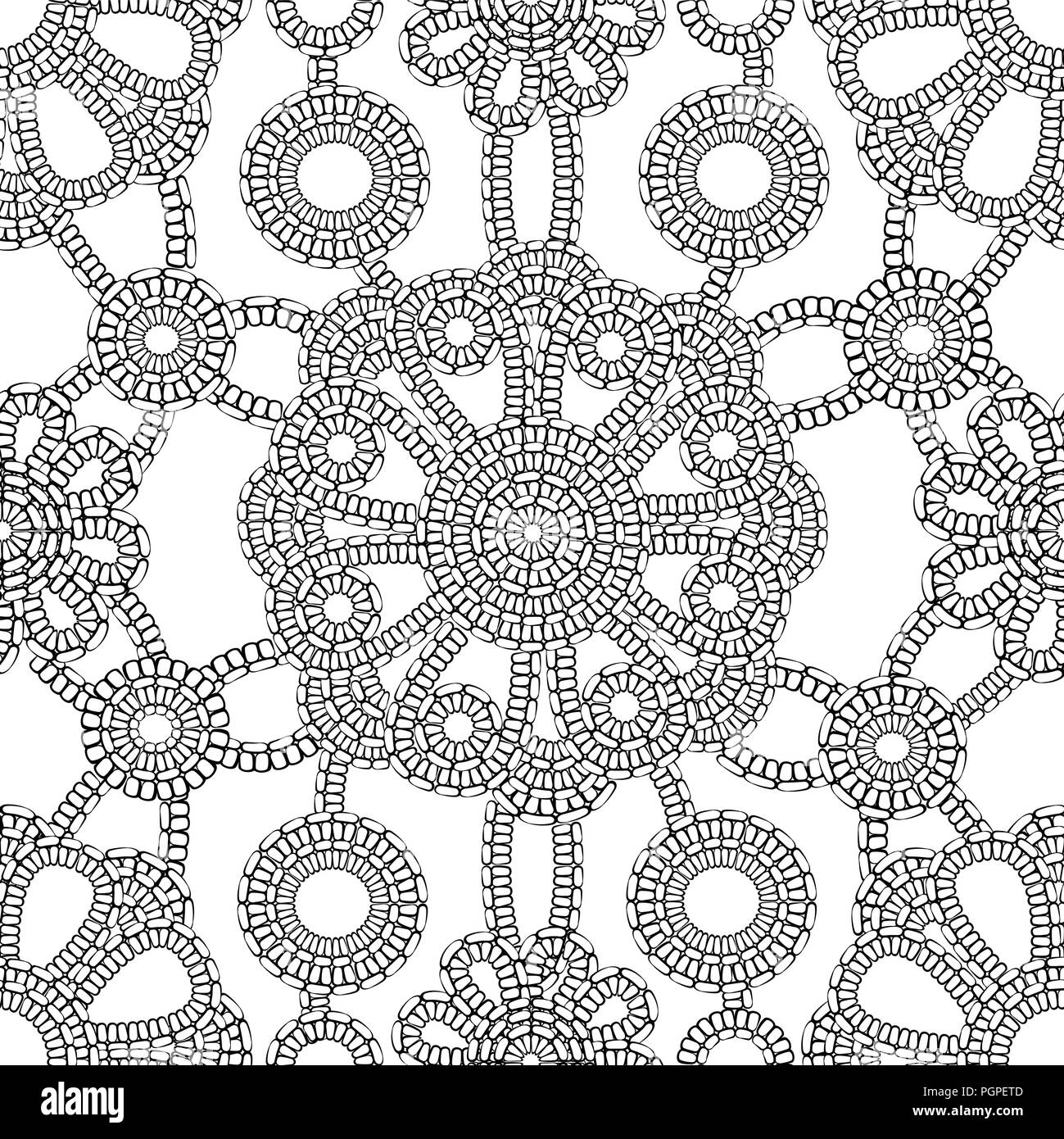 Seamless texture with lacy flowers. Continuous pattern of flowers. Suitable for design: cloth, web, wallpaper, wrapping Stock Vector