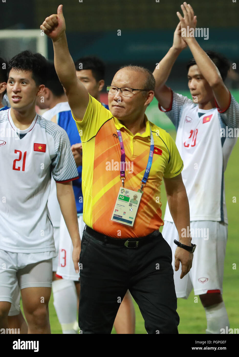 28th Aug, 2018. S. Korean football coach for Vietnam Park Hangseo, the South Korean head coach