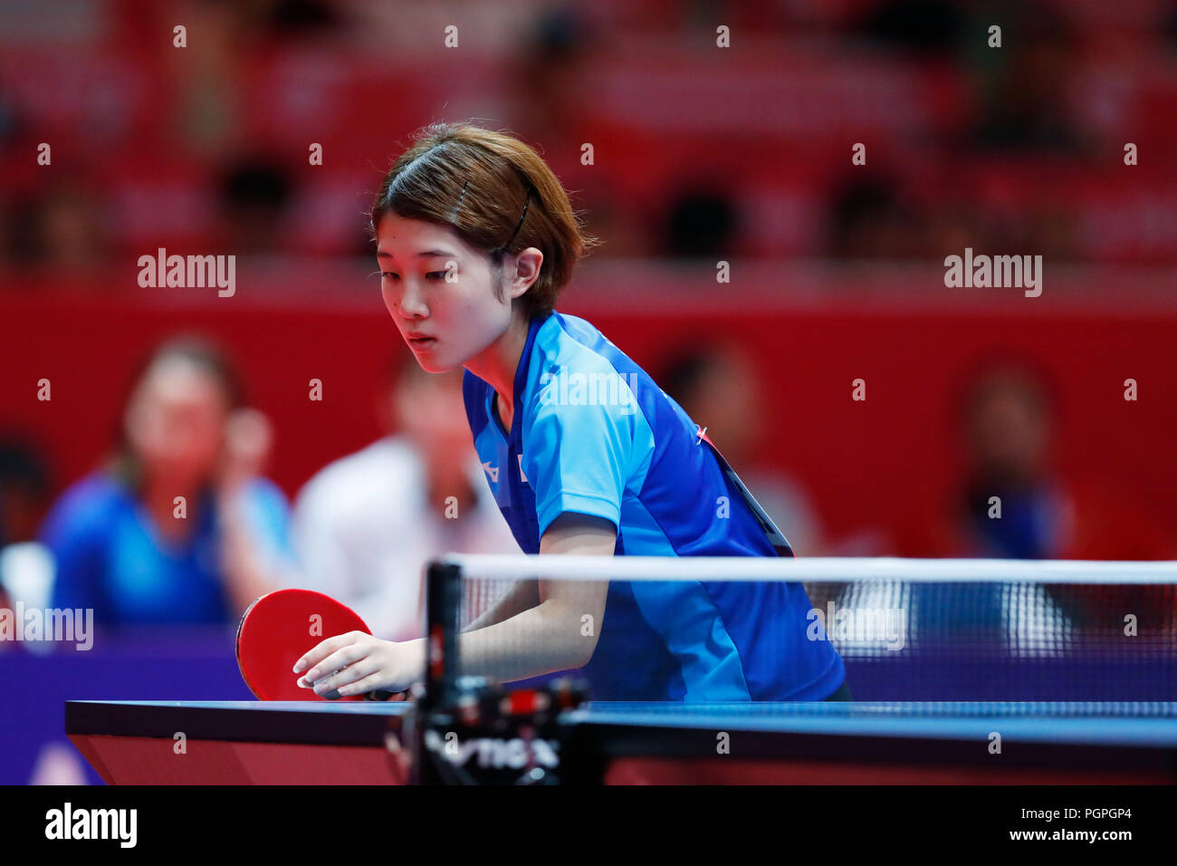 Jakarta, Indonesia. 27th Aug, 2018. Minami Ando (JPN) Table Tennis :  Women's Team Quarter-final between Japan 0-3 China at JIExpo Kemayoran Hall  B during the 2018 Jakarta Palembang Asian Games in Jakarta,