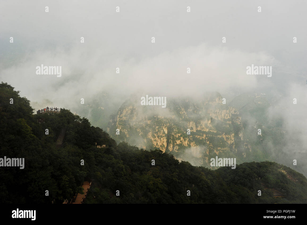 Baodin, Baodin, China. 28th Aug, 2018. Baoding, CHINA-Scenery of Langya Mountain in Baoding, north China's Hebei Province. Credit: SIPA Asia/ZUMA Wire/Alamy Live News Stock Photo