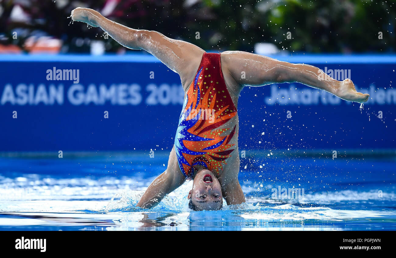 Jakarta, Indonesia. 28th Aug, 2018. An athlete of South
