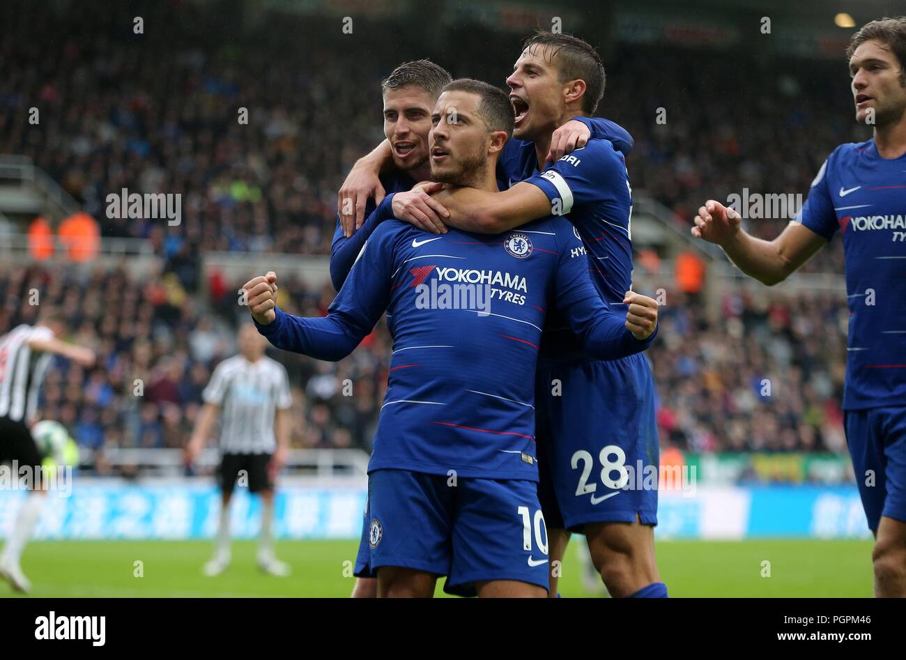Jorginho Cesar Azpilicueta Eden Hazard Celebtates Goal Newcastle United Fc V Chelsea Fc Newcastle United Fc V Chelsea Fc Premier League St James Park Newcastle England 26 August 18 Gbc Strictly Jorginho Cesar Azpilicueta Eden Hazard Celebtates Goal Newcastle United Fc V Chelsea Fc Newcastle United Fc V Chelsea Fc Premier League St James Park Newcastle England 26 August 18 Gbc Strictly