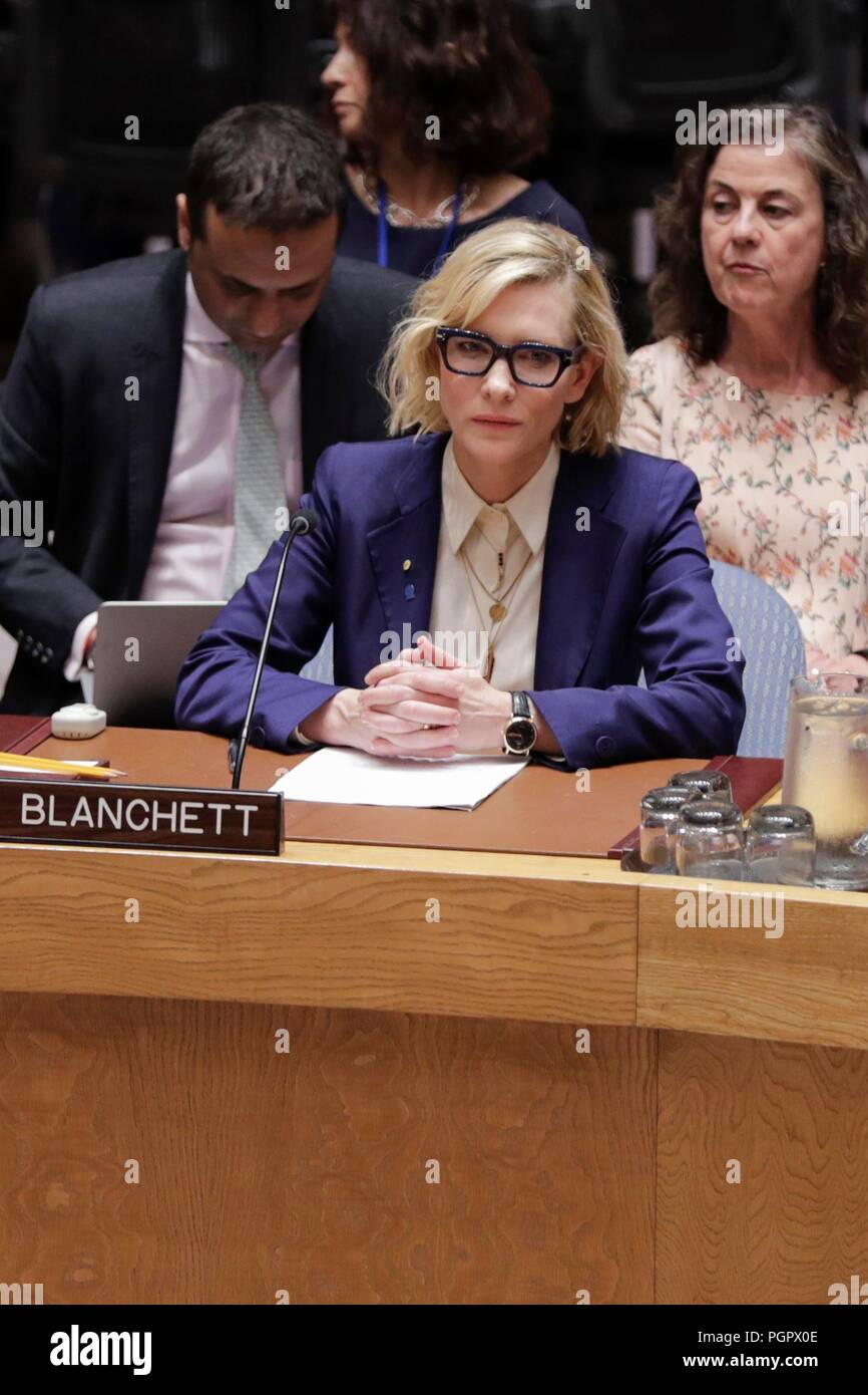United Nations New York USA August 28 2018 Cate Blanchett
