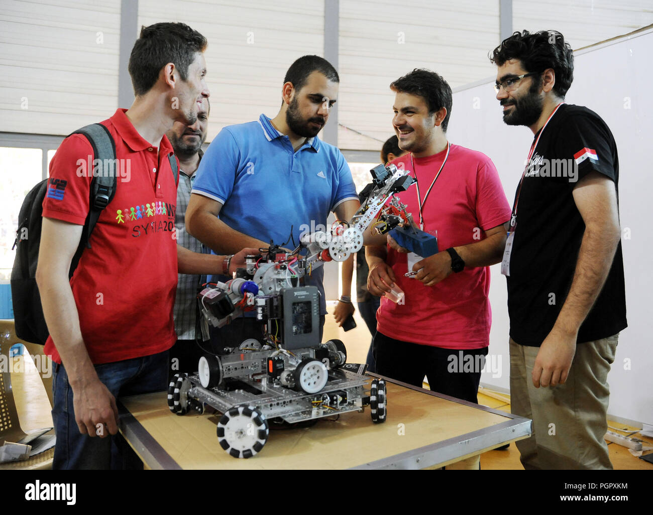Damascus, Syria. 28th Aug, 2018. Winners of the Syrian national ...