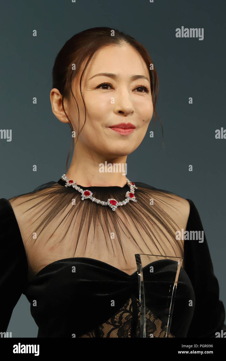 Tokyo, Japan. 29th Aug, 2018. Japanese actress Yasuko Matsuyuki attends ...