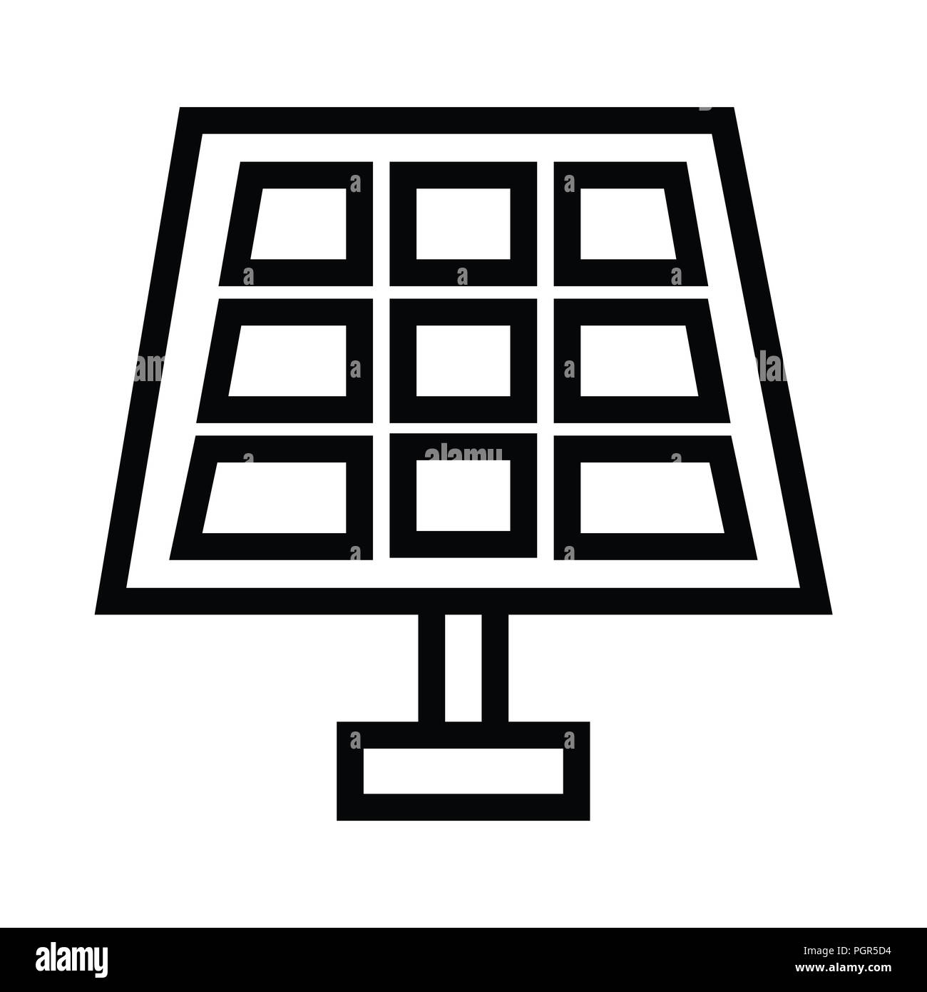 Solar panel icon in flat style isolated on grey background Vector ...