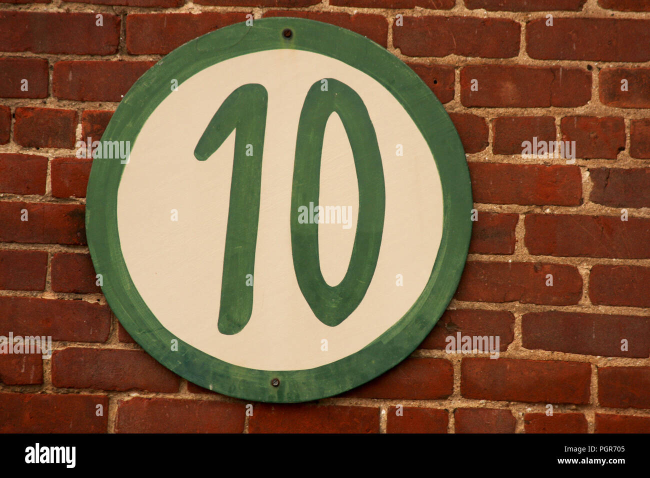 Number 10. House number. Stock Photo
