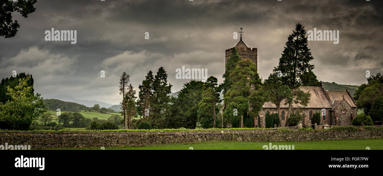 An atmospheric Lowick Church.  It was a gloomy morning, but that just adds to the atmosphere of the scene!  Olympus OM-D E-M5 mkII, Olympus 45mm f1.8, Stock Photo