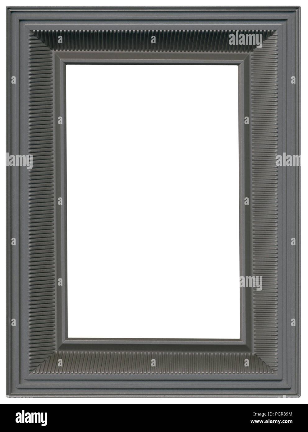 Simple Gray Metallic Picture Frame Cutout Stock Photo - Alamy