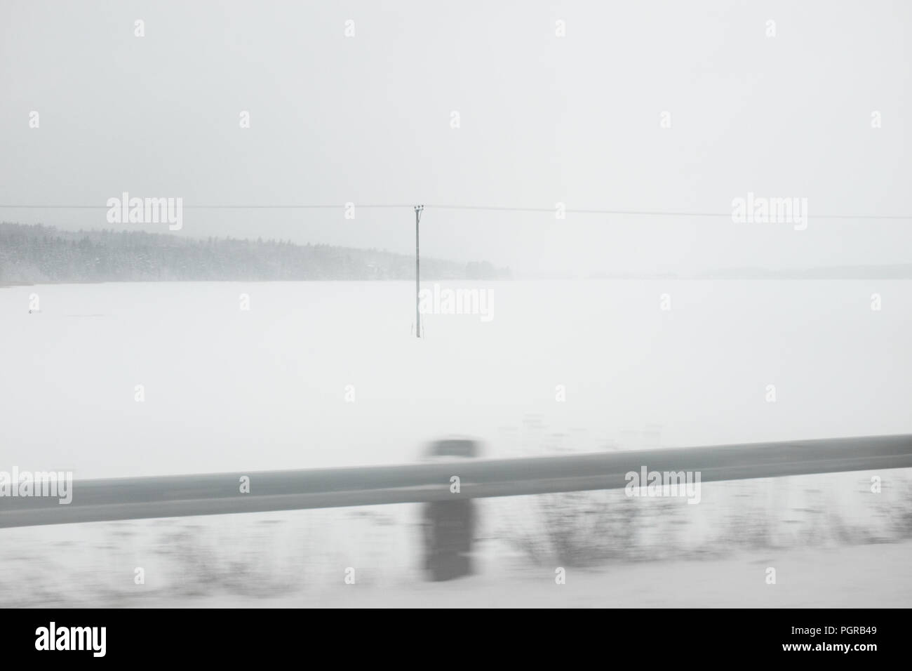 Roadtrip sweden in wintertime Stock Photo