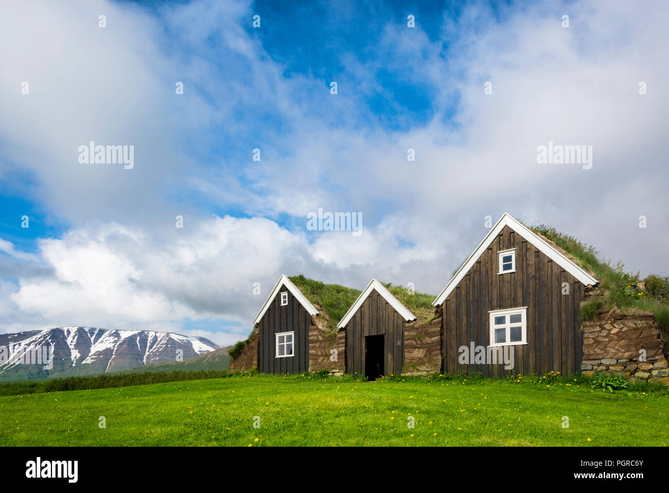 Traditional Icelandic houses with grass roof in Holar, IcelandMuseum, Iceland Stock Photo Alamy