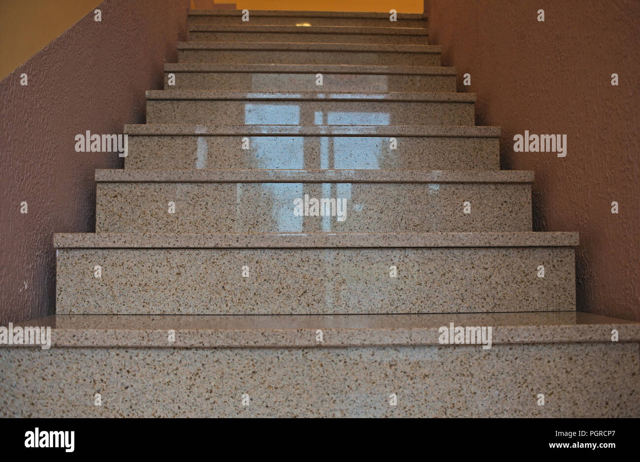 marble staircase in the hotel. many steep steps, a sharp turn on the stairs  down. natural stone on the stairs, expensive material, smooth texture  15582636 Stock Photo at Vecteezy