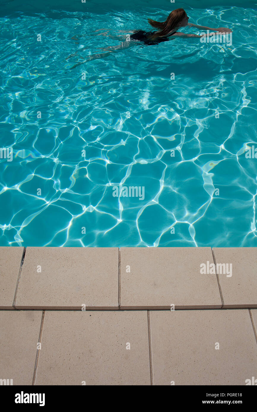 Swimming Pool. Bordeaux region in the South of France Stock Photo
