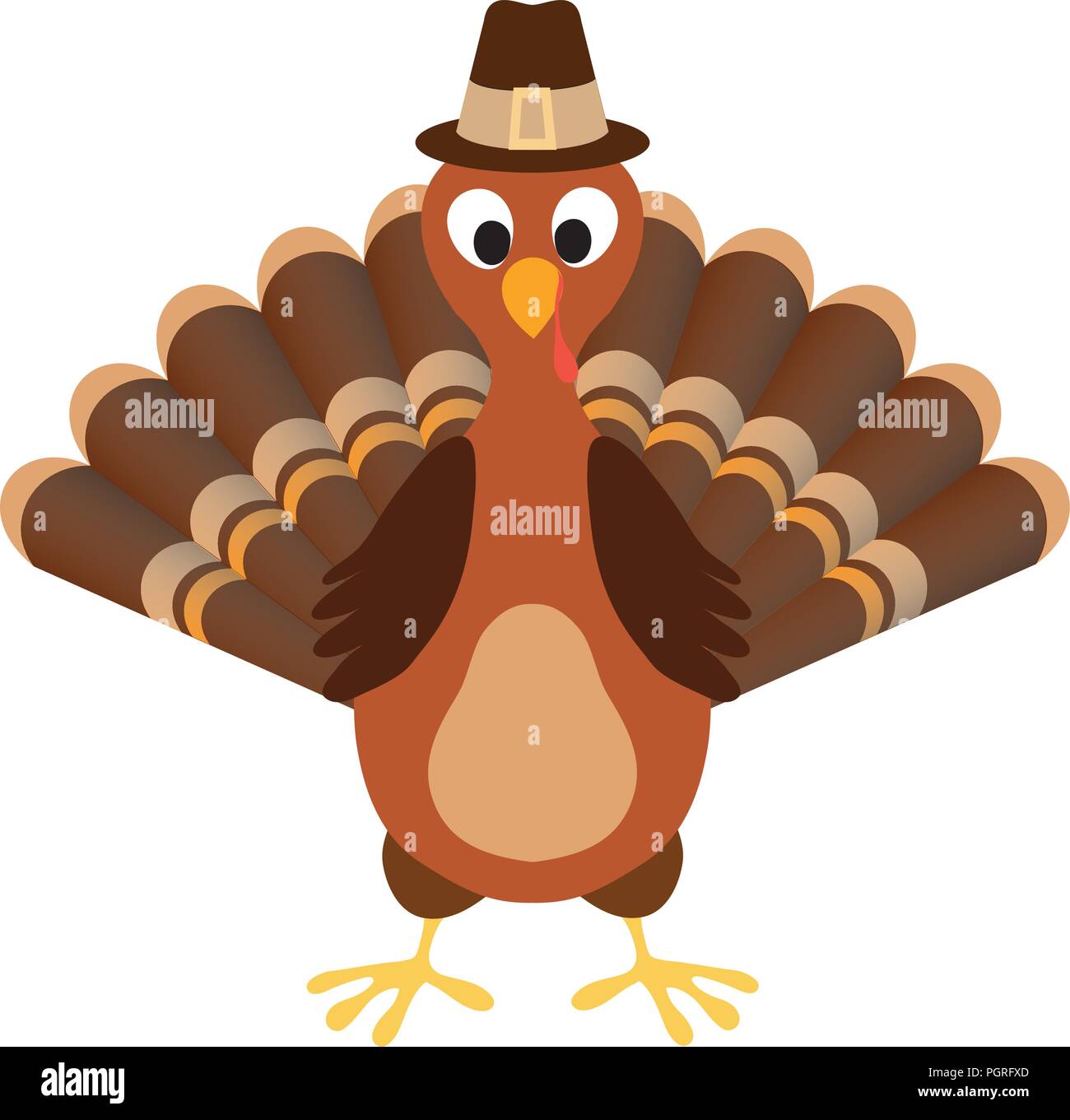 Turkey isolated Happy Thanksgiving cartoon vector Stock Vector Image & Art  - Alamy