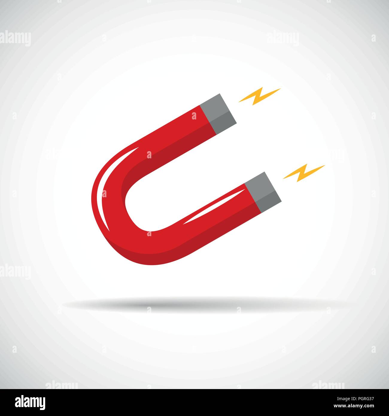 red magnet power symbol pictogram vector illustration EPS10 Stock Vector