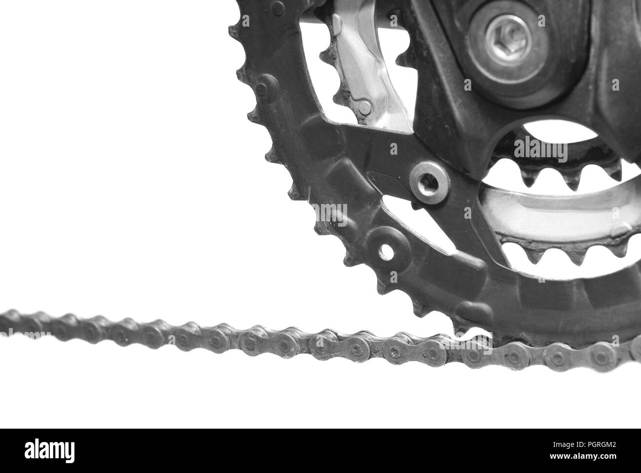 bicycle gear set over white Stock Photo Alamy