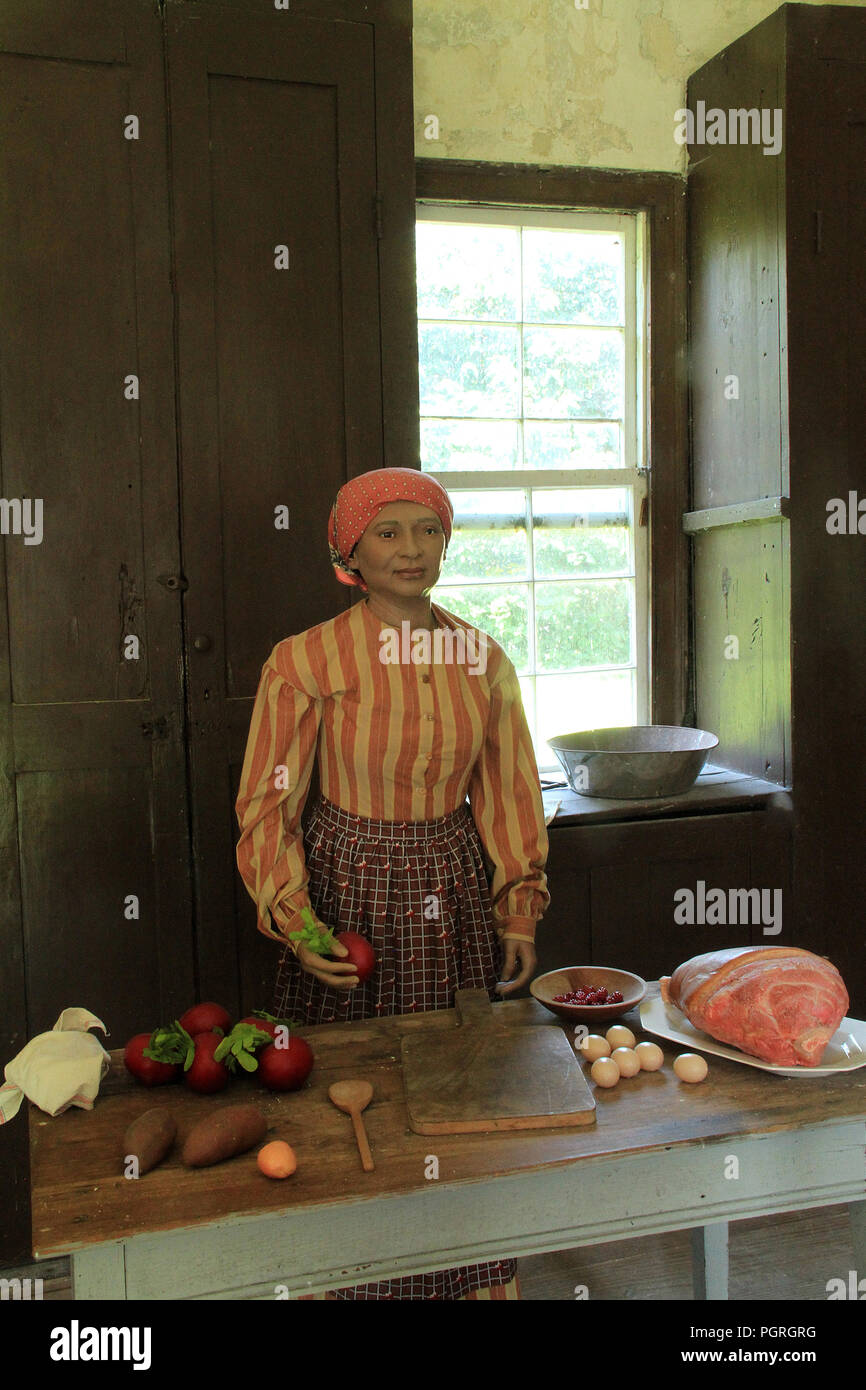 Wax Replicas Of Women Servants In The Kitchen At General Grant S Headquarters At City Point Virginia American Kitchen In The 1800s Stock Photo Alamy